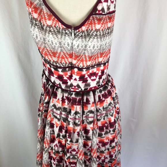 Parker Aztec Print Pleated Dress - Picture 6 of 12